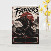 Carte de vœux pour papa samouraï (Fleur jaune)