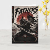 Carte de vœux pour papa samouraï (Fleur jaune)