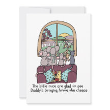 Carte de vœux pour papa, Souris mignonnes