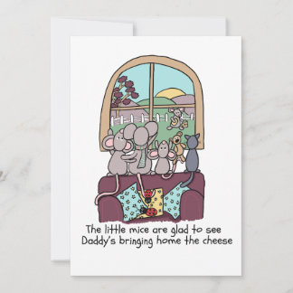 Carte de vœux pour papa, Souris mignonnes