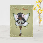 Carte de voeux pour papillon afro-américain Prince (Fleur jaune)