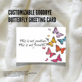 Carte de voeux pour papillon d'adieu personnalisab