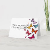 Carte de voeux pour papillon d'adieu personnalisab (Devant)