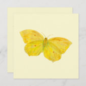 Carte de voeux pour papillon jaune (Devant / Derrière)