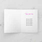 Carte de voeux pour papillon rose (Intérieur)