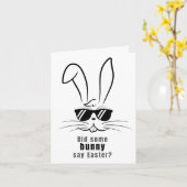 Carte de voeux pour Pâques Bunny (Fleur jaune)