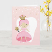 Carte de vœux pour perdre une dent avec la fée des (Fleur jaune)