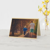 Carte de vœux pour père et fils (Fleur jaune)