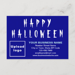 Carte de voeux pour petits plats bleus d'Halloween