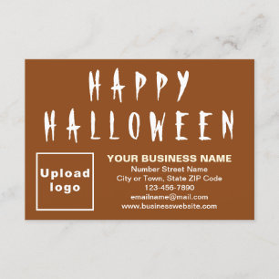 Carte de voeux pour petits plats Brown Halloween d