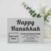 Carte de voeux pour petits plats gris Hanoukka (Debout devant)
