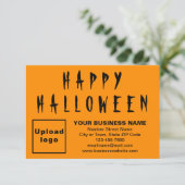 Carte de voeux pour petits plats orange d'Hallowee (Debout devant)