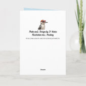 Carte de voeux pour pic-vert pileé (Dos)