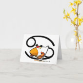 Carte de voeux pour poulet cancéreux (Fleur jaune)