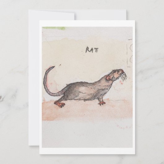 Carte de vœux pour rat (Devant)