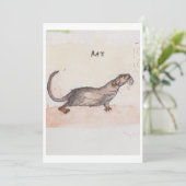 Carte de vœux pour rat (Debout devant)