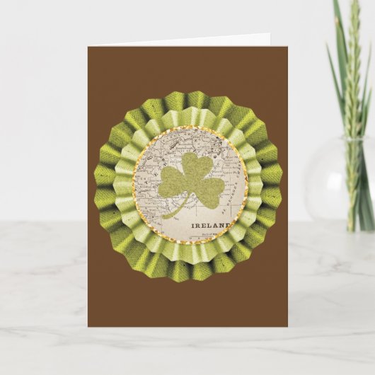 Carte de voeux pour Shamrock de la Saint-Patrick (Devant)
