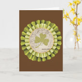 Carte de voeux pour Shamrock de la Saint-Patrick (Fleur jaune)