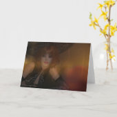 Carte de voeux pour sorcière d'automne (Fleur jaune)