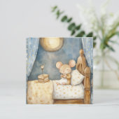 Carte de voeux pour souris au coucher (Debout devant)