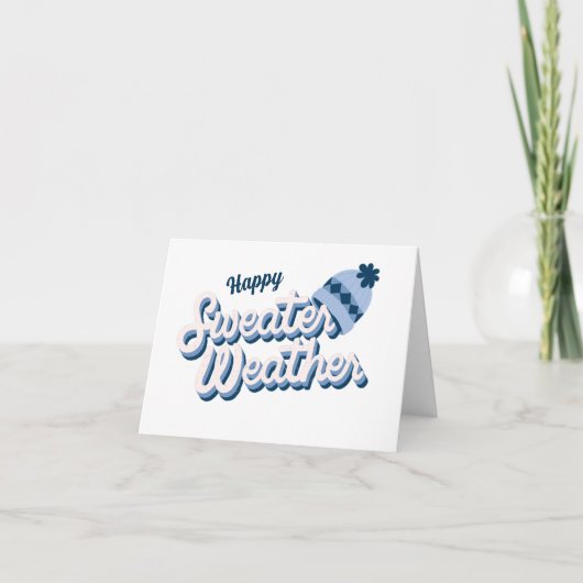 Carte de vœux pour temps de pull-over (Devant)