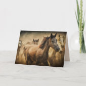 carte de voeux pour timbre de cheval (Devant)