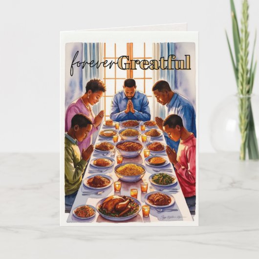 Carte de voeux pour toujours Grateful Thanksgiving (Devant)