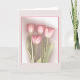 Carte de voeux pour tulipes