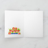 Carte de voeux pour tulipes et Teacup (Intérieur)
