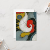 Carte de vœux pour un anniversaire avec ballon (Devant/Arrière en situation)