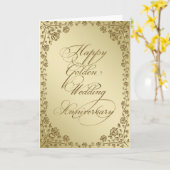 Carte de voeux pour un anniversaire de mariage d'o (Fleur jaune)
