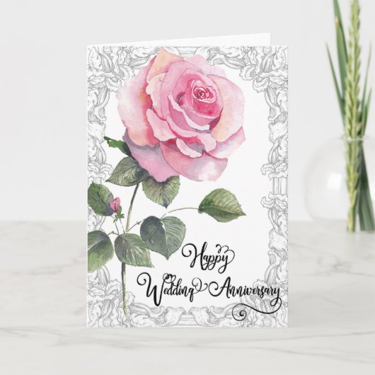 Carte de voeux pour un anniversaire Mariage (Devant)