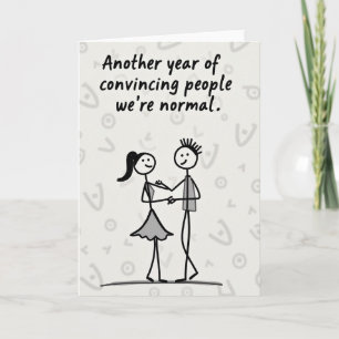 Carte de vœux pour un autre année de couple fou