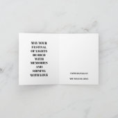 Carte de vœux pour un joyeux Hanouka (Intérieur)