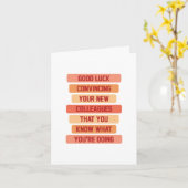 Carte de vœux pour un nouvel emploi (Fleur jaune)