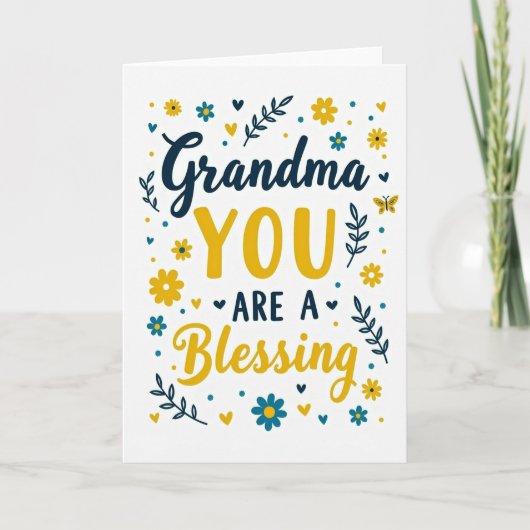 Carte de vœux pour une douce grand-mère (Devant)