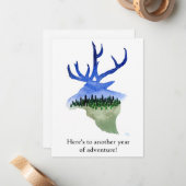 Carte de voeux pour une nouvelle année d'aventure  (Devant/Arrière en situation)