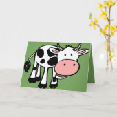 carte de voeux pour vache de pays (Fleur jaune)