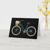 Carte de voeux pour vélos (Fleur jaune)