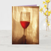 Carte de voeux pour vin (Fleur jaune)