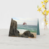 Carte de voeux pour voilier (Fleur jaune)