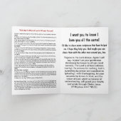 Carte de voeux pour votre fils - Message d'évangil (Intérieur)