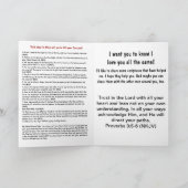 Carte de voeux pour votre fils - Message d'évangil (Intérieur)