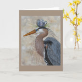 Carte de voeux Pourcentage Heron (Fleur jaune)