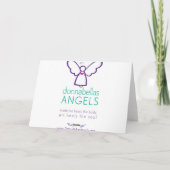 Carte de voeux pourpre Angel ou carte de notes ave (Dos)