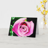 Carte de voeux pourpre de blanc de rose de chanson (Fleur jaune)