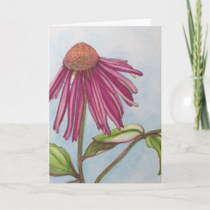 CARTE DE VOEUX pourpre de Coneflower