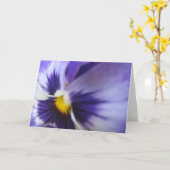 Carte de voeux pourpre de pensée (Fleur jaune)