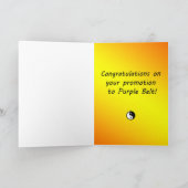 Carte de voeux pourpre de promotion de ceinture de (Intérieur)