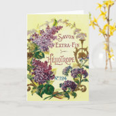 Carte de voeux pourpre de Savon (Fleur jaune)